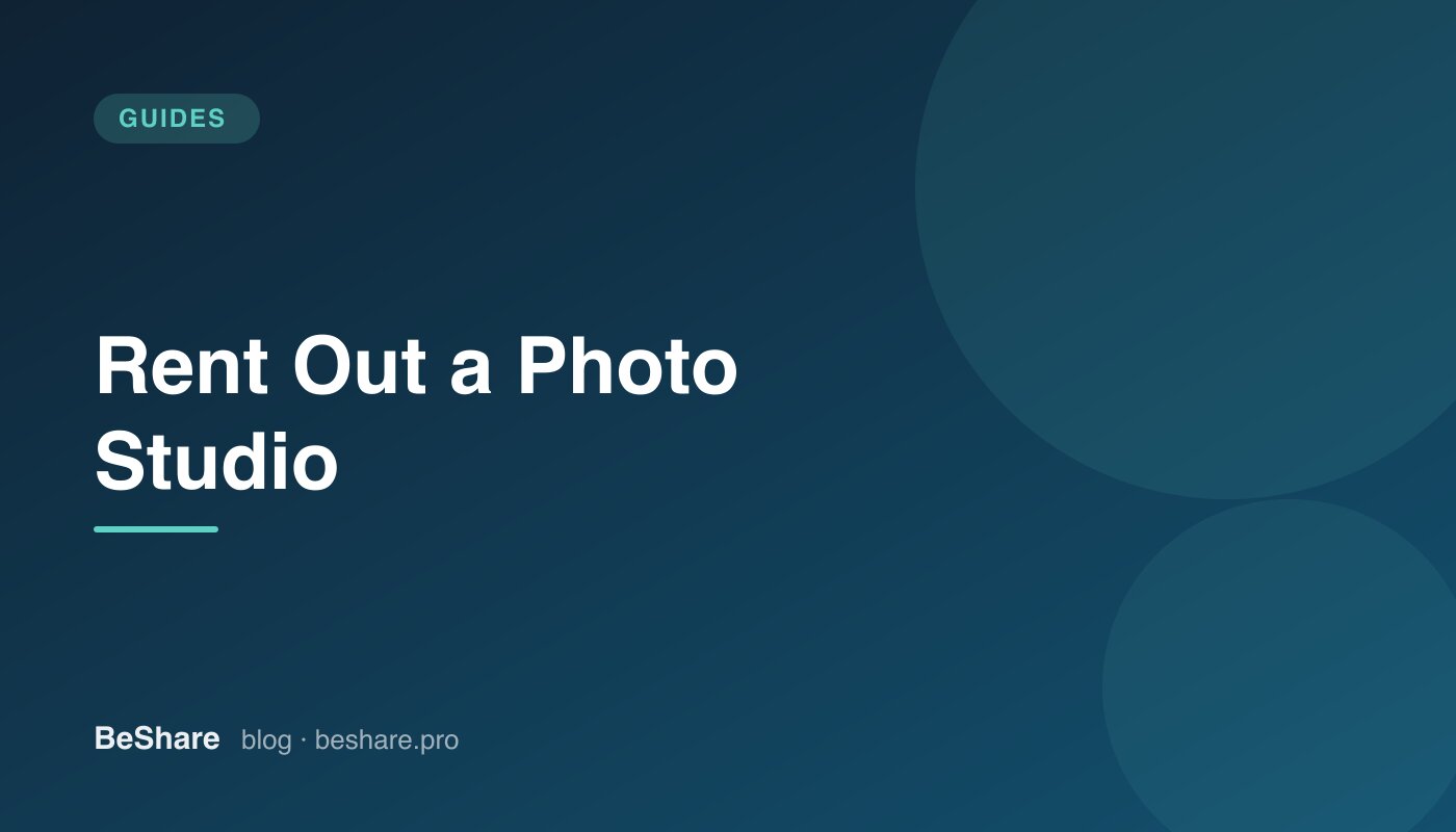 How to Rent Out a Photography Studio: A Host's Guide